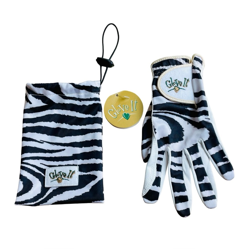 Zebra Print “Glove It” Ladies Golf Glove – Left Hand, Size Medium